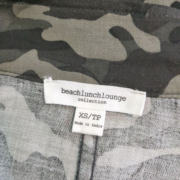 Beach Lunch Lounge Shirt Cargo Utility Camo Zip Button Drawstring Lightweight e - Picture 5 of 6